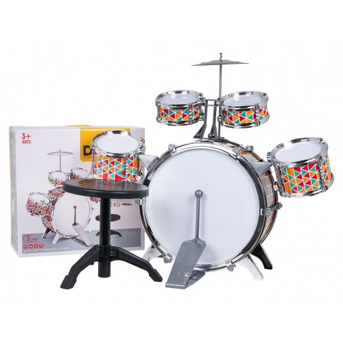 Farebná súprava bicích + stolička