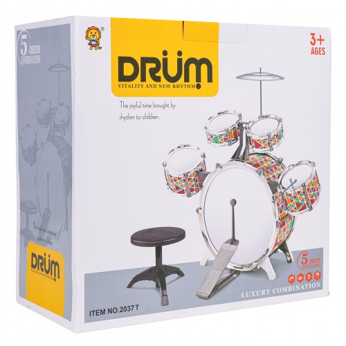 Farebná súprava bicích + stolička