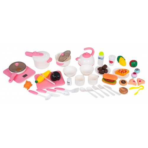 MEGA Ružová kuchyňa + doplnky