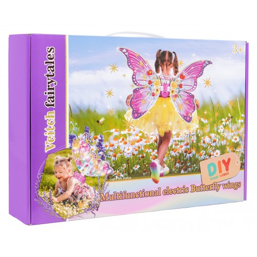 Set motýlích krídel + žlté šaty