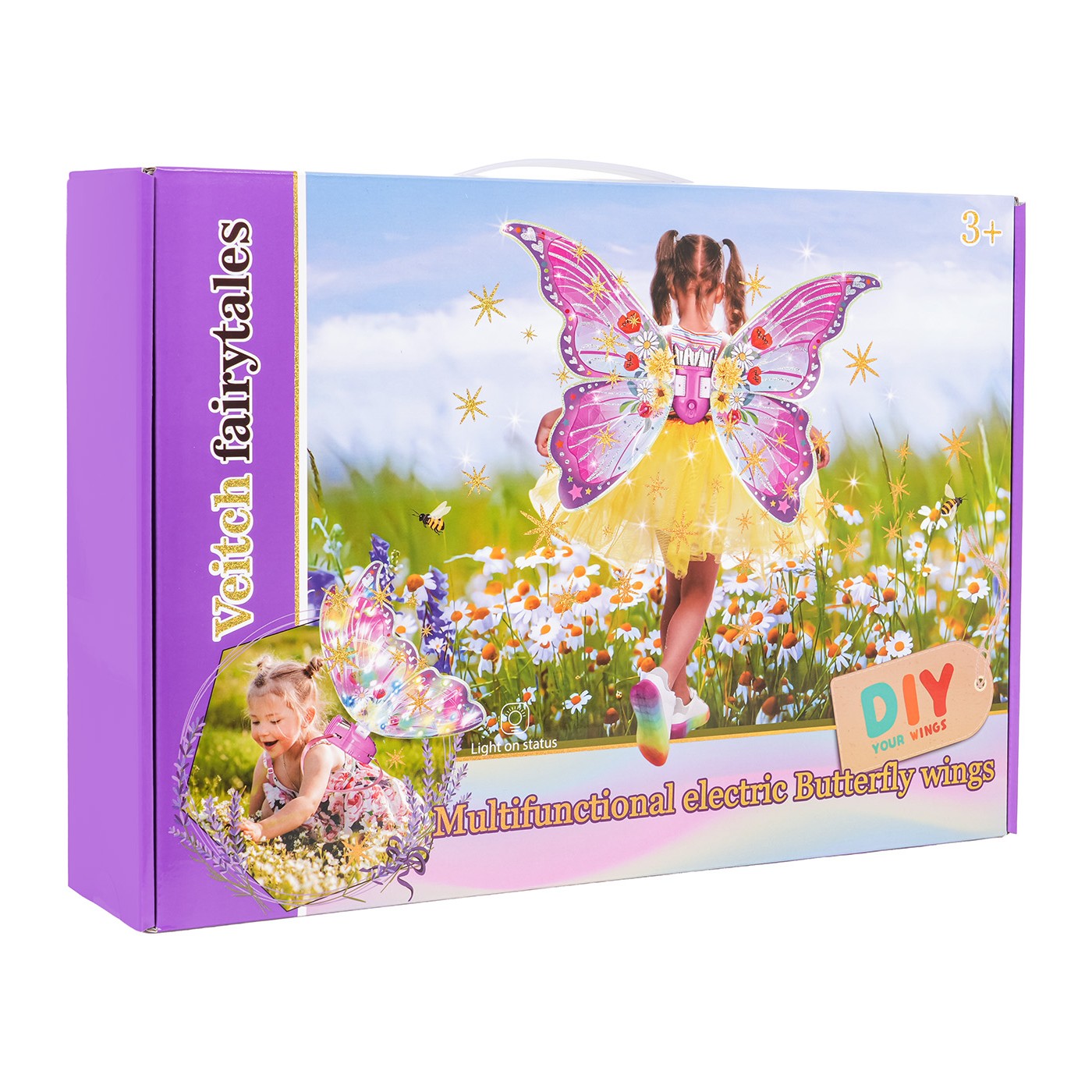 Set motýlích krídel + žlté šaty