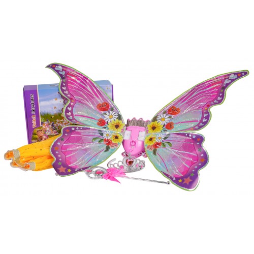 Set motýlích krídel + žlté šaty