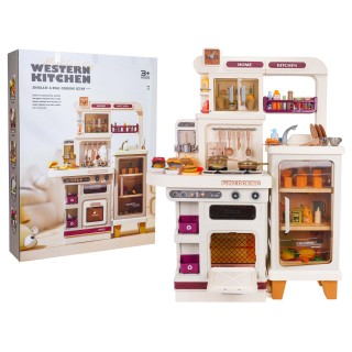 MEGA kuchyňa s funkciou svetla, zvuku a pary + príslušenstvo béžová