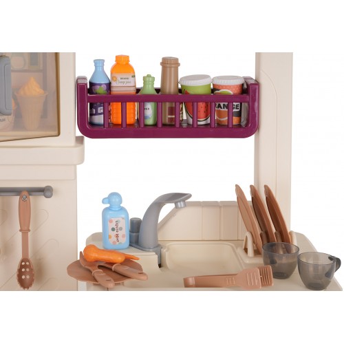 MEGA kuchyňa s funkciou svetla, zvuku a pary + príslušenstvo béžová