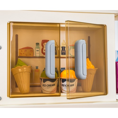 MEGA kuchyňa s funkciou svetla, zvuku a pary + príslušenstvo béžová