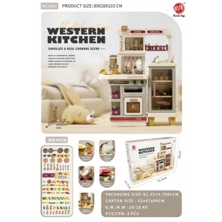 MEGA kuchyňa s funkciou svetla, zvuku a pary + príslušenstvo