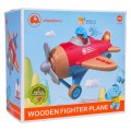 Drevené lietadlo červené
