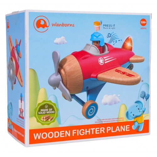 Drevené lietadlo červené