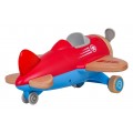 Drevené lietadlo červené