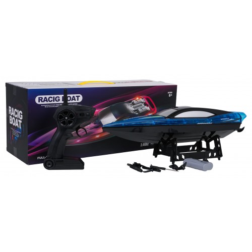 R/C pretekárska loď modrá