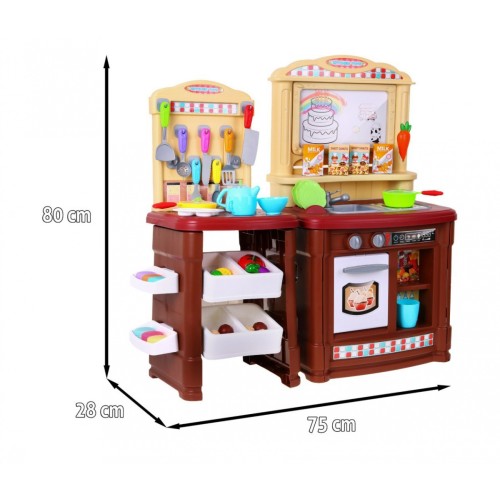 Kuchyňa Dvojsegmentová s tabuľou na kreslenie Hnedá