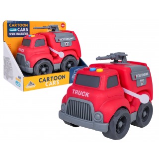 Hasičské vozidlo s funkciou svetiel a zvukov