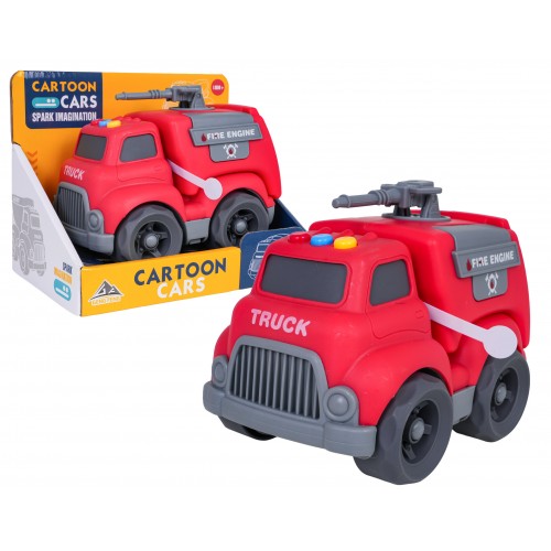 Hasičské vozidlo s funkciou svetiel a zvukov