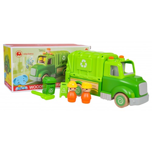 Drevené smetiarske auto