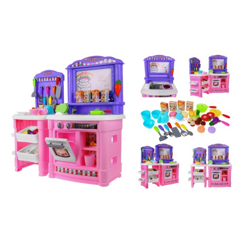 Kuchyňa Dvojsegmentová s tabuľou na kreslenie Ružová