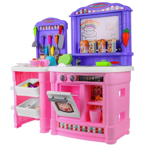 Kuchyňa Dvojsegmentová s tabuľou na kreslenie Ružová