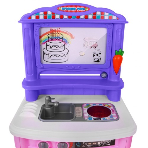 Kuchyňa Dvojsegmentová s tabuľou na kreslenie Ružová