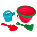 MEGA Súprava pieskového príslušenstva + skladacie vedro