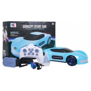 Vozidlo s funkciou dymu ovládanou diaľkovým ovládačom a modrými hodinkami