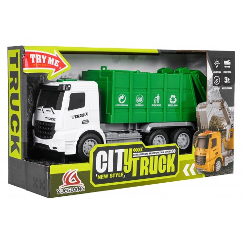 Smetiarske auto so svetlami a zvukmi