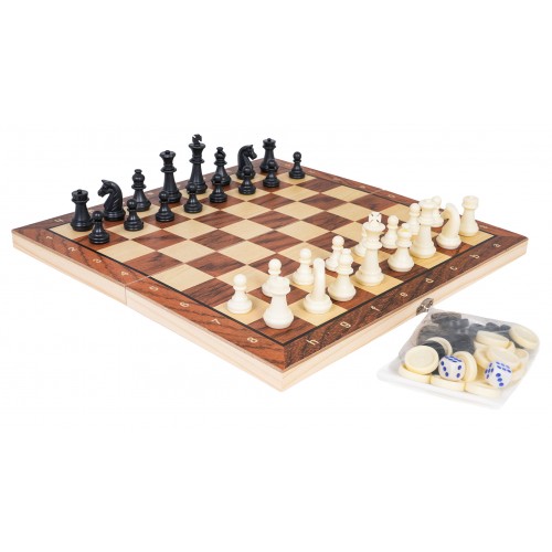 Drevený herný set 3v1