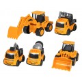 Sada piatich stavebných vozidiel