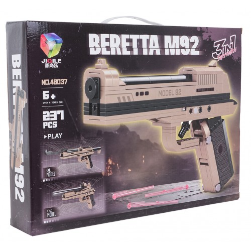 Sada pištoľových stavebných blokov 237 kusov.