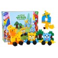 Sada veľkých blokov vláčikov so zvieratami
