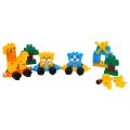 Sada veľkých blokov vláčikov so zvieratami
