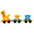 Sada veľkých blokov vláčikov so zvieratami