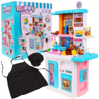 Kuchyňa Kohútik s Vodou Fartuch Čiapka Šéfkuchára Modrá