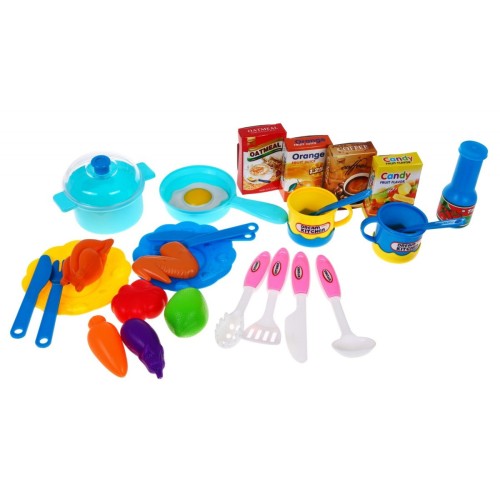 Kuchyňa Kohútik s Vodou Fartuch Čiapka Šéfkuchára Modrá