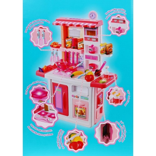 Kuchyňa Kohútik s Vodou Fartuch Čiapka Šéfkuchára Modrá