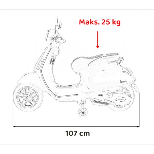 Automobilový skúter Vespa ROMA Red