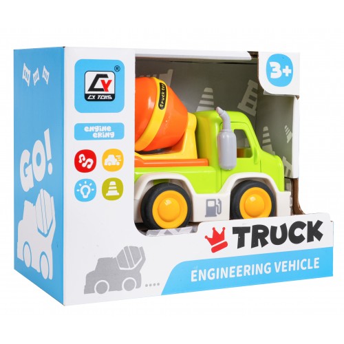 Domiešavač betónu so zvukovou a svetelnou funkciou