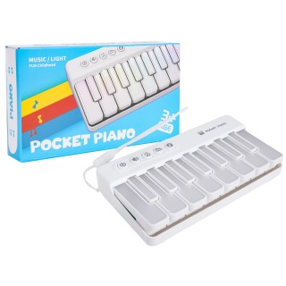 Hudobná podložka na klavír, biela