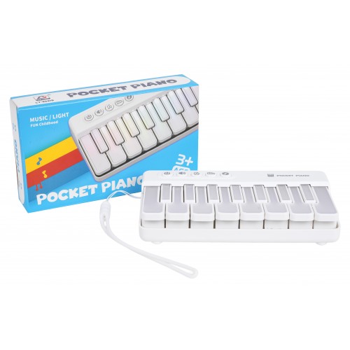 Hudobná podložka na klavír, biela