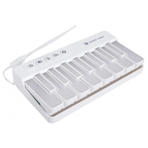 Hudobná podložka na klavír, biela