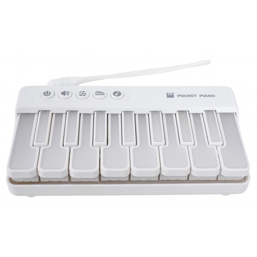 Hudobná podložka na klavír, biela