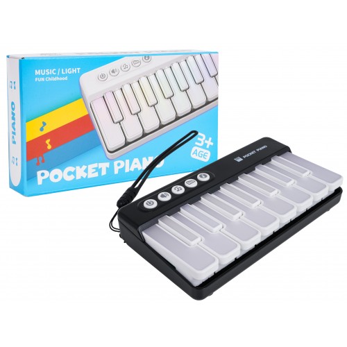 Hudobná podložka na klavír, čierna