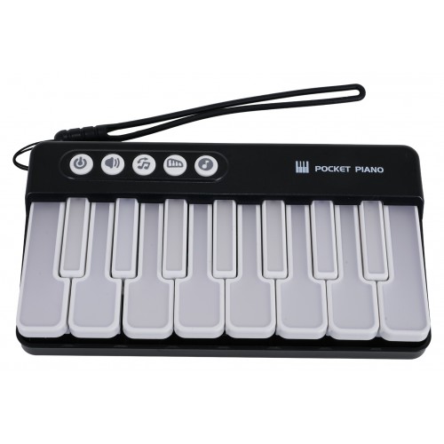 Hudobná podložka na klavír, čierna