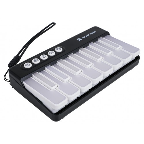 Hudobná podložka na klavír, čierna