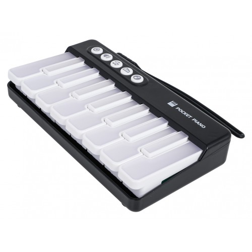 Hudobná podložka na klavír, čierna