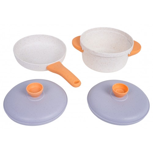 Sada kvetináčov z organických materiálov