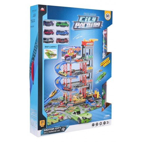 MEGA viacpodlažná parkovacia garáž s rohožou a príslušenstvom