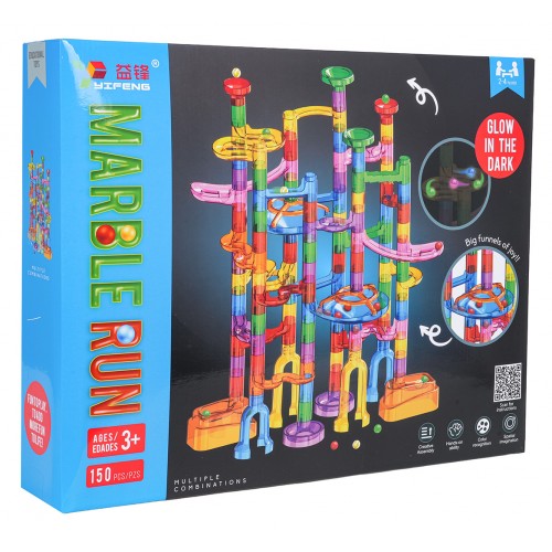 Svietiaca dráha s guľôčkami v tme 150 ks.