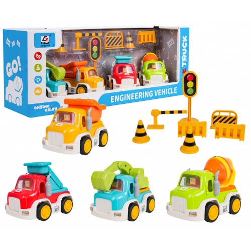 Stavebnica autíčok so zvukovou a svetelnou funkciou + príslušenstvo