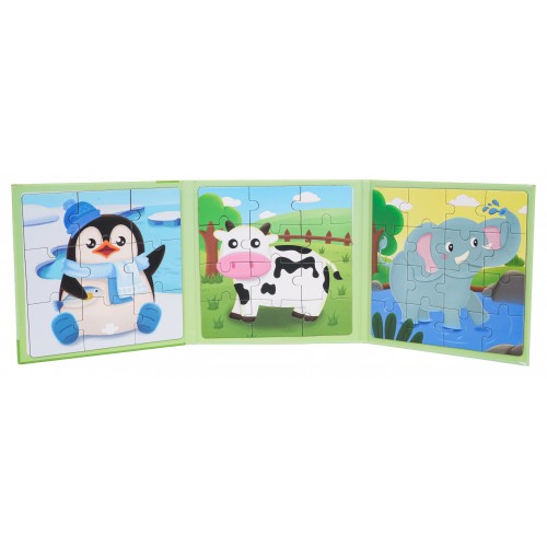 Magnetické puzzle Zvieratá + kniha