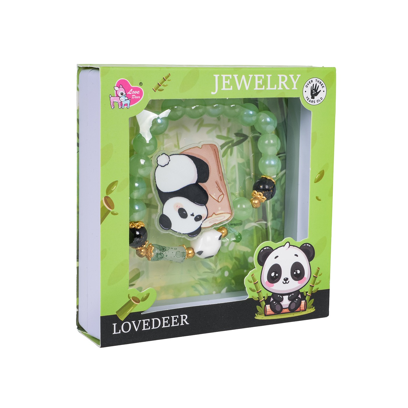 Sada šperkov s náramkom Panda Green