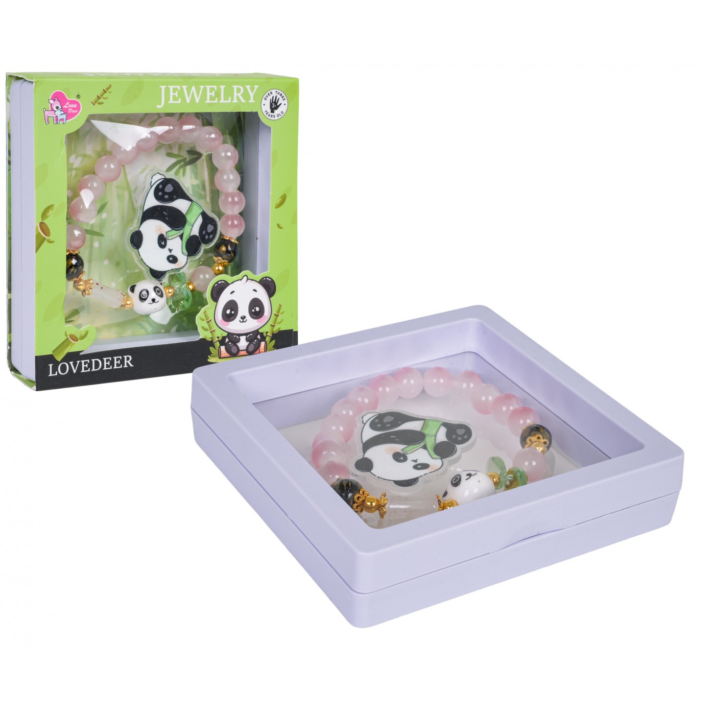 Sada šperkov s náramkom Panda Pink